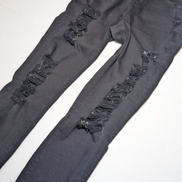 Frame Le Skinny de Jeanne Skinny Mid Rise Jeans Black - Picture 11 of 14